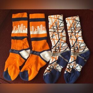 🧡💙 NWOT Bronco Pride Sock Duo – Strideline Men’s Denver Socks! 🧦